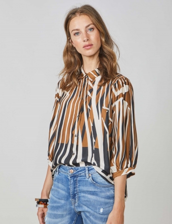 Summum Blouse leaves 2s2561-11358